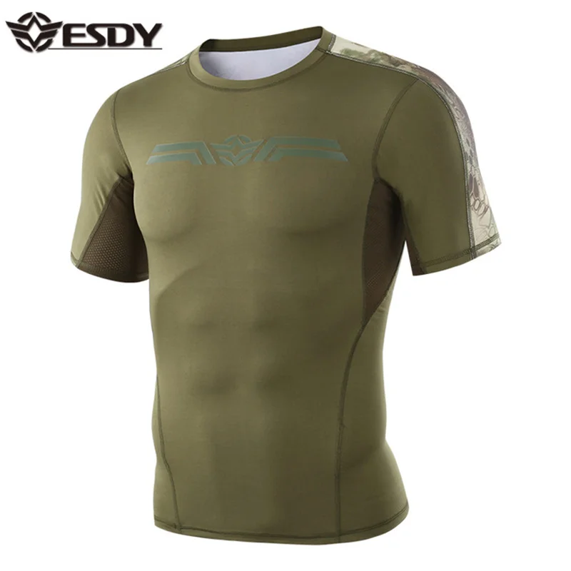 ESDY Military Style Outdoor Hunting Short Sleeve T-shirt Camouflage Edition