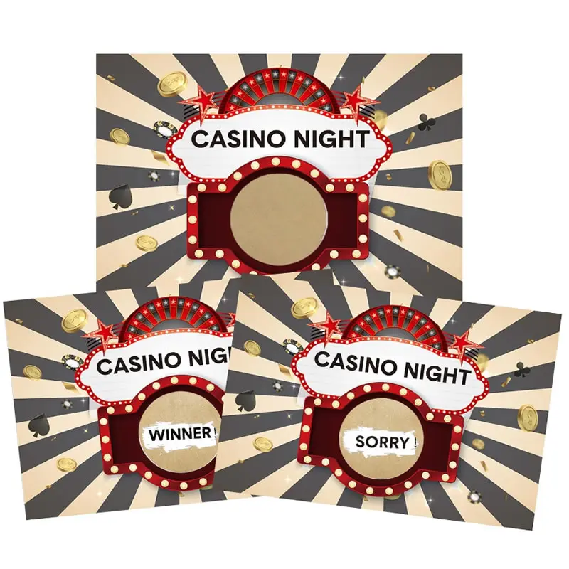 Recyclable Custom Casino Tickets Printable Customized Size Waterproof Casino Paper Tickets