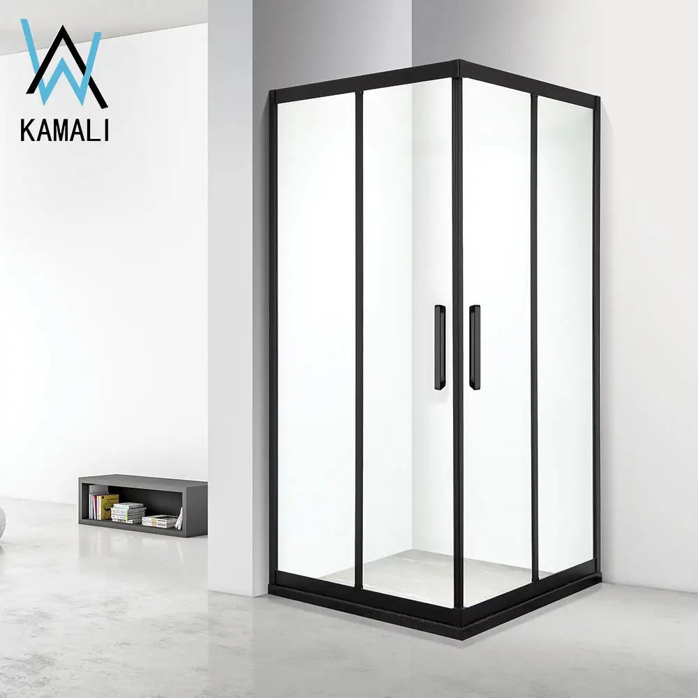 Kamali custom bathroom sanitary 304SUS simple stainless steel shower enclosure 80x80 square enclosed boat shower cabin