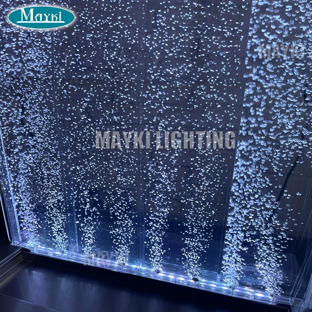 Color Changing Home Water Fountain Sensory Lights Panel Bubble Tube Interactive Sensory Room Aquarium Bubble Tube