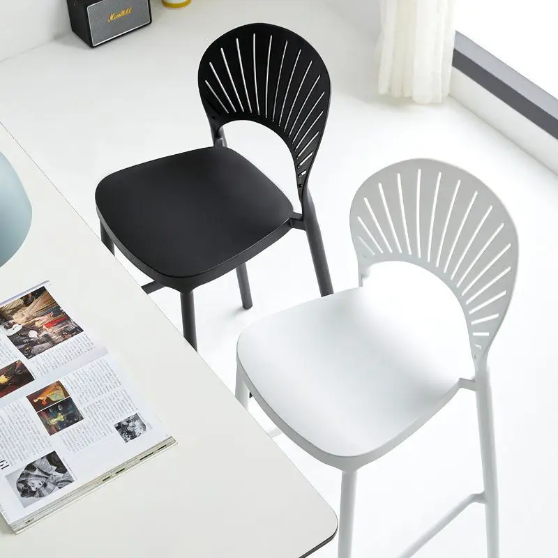 industrial restaurant furniture durable plastic frame dining chair High plastic kitchen bar stool height bar chair