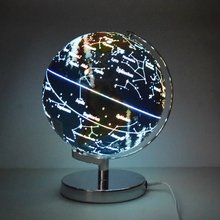 Geography Teaching World Map Globe 20/25/32 cm Diameter Illuminated Globe with LED Lights World Globe