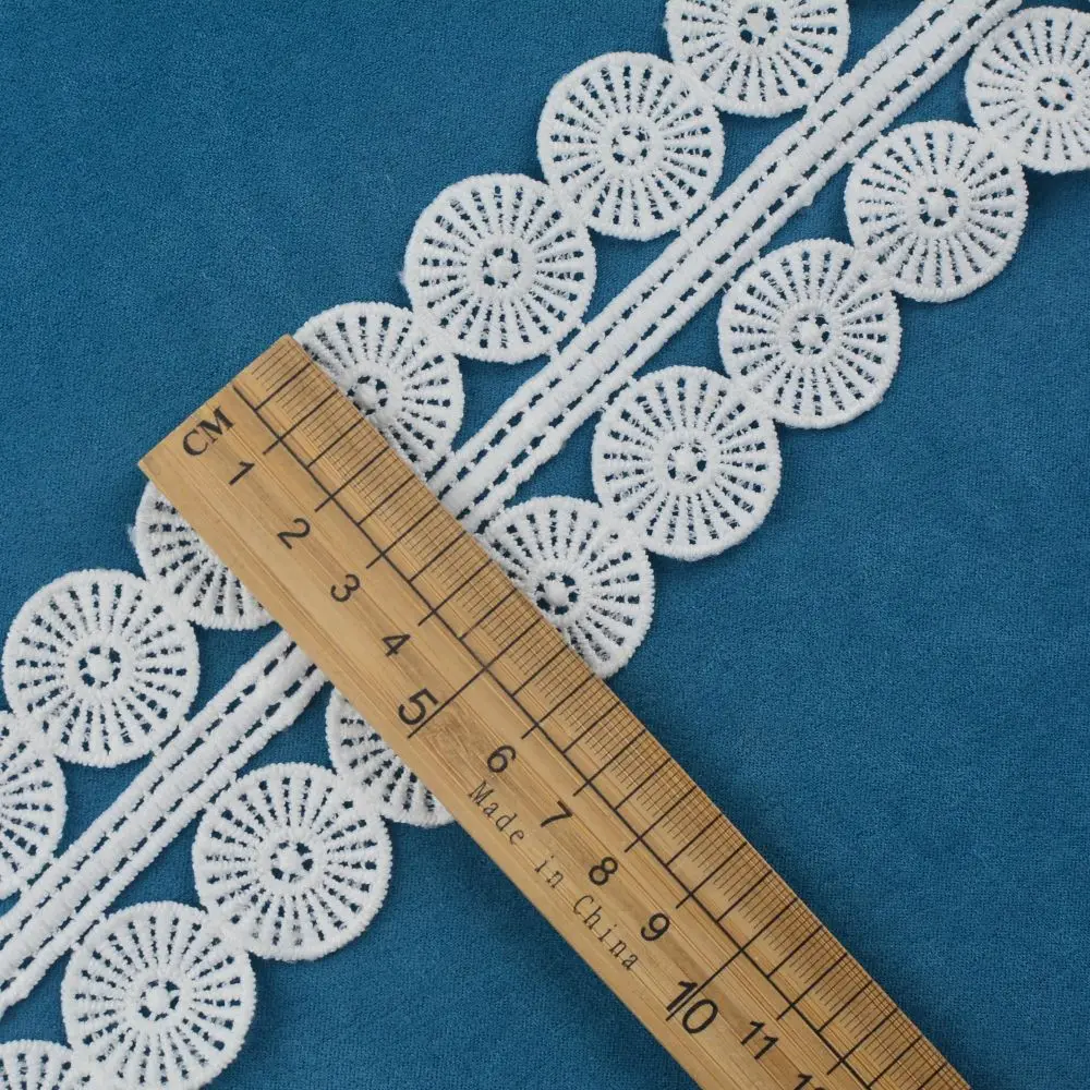 Factory Wholesale bridal fancy white Border Sequins With Sequins Voile Lace Mesh Lace polyester embroidery Wedding Lace trim