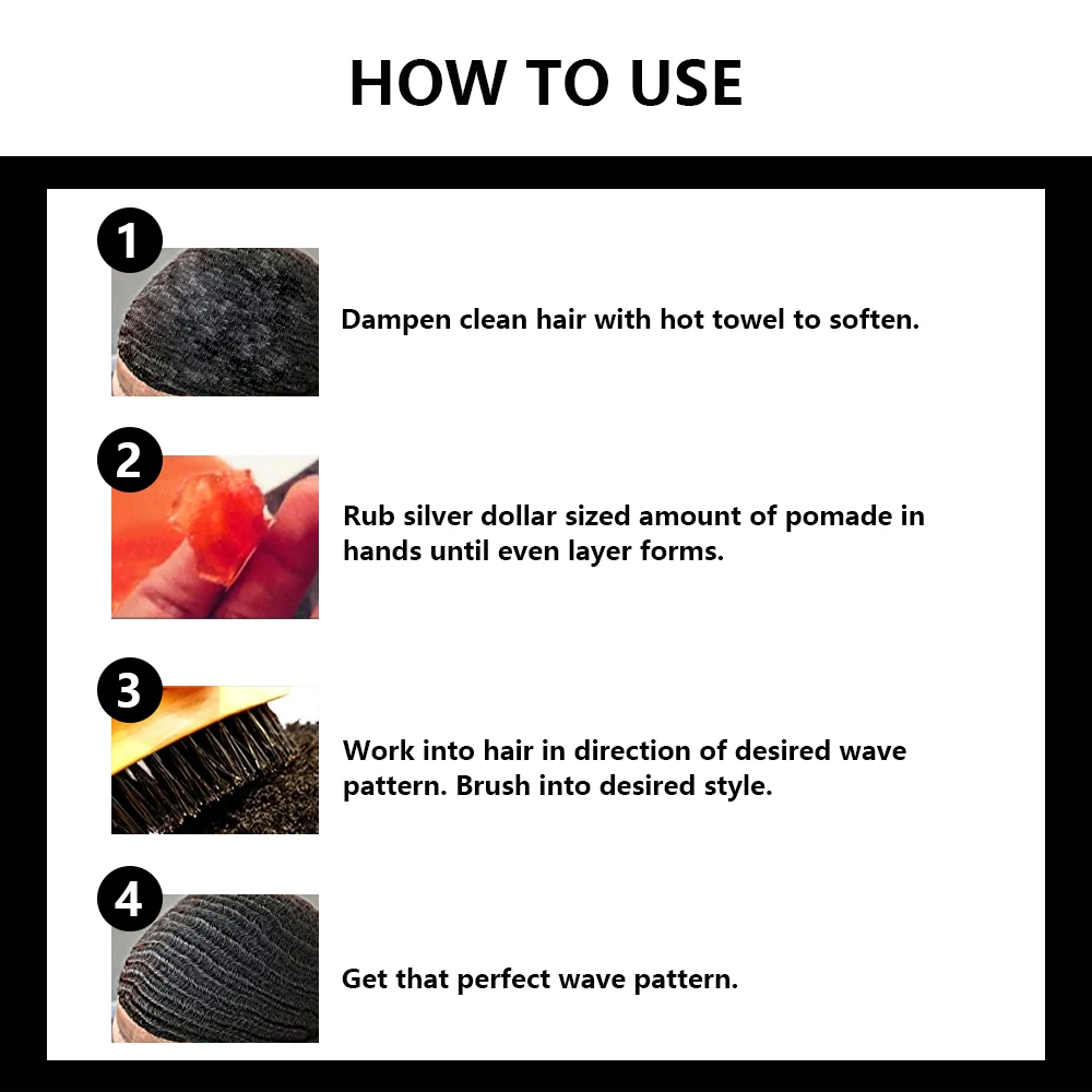 Man Hair Styling Product Custom 360 Styles Hair Curly Cream Wax Gel for Men Private Label Curl Hair Wave Pomade Cream for Curly