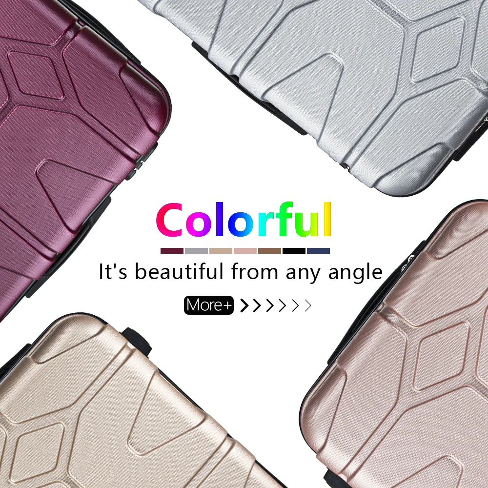 Женщины Название отдела красивая сумка для багажа из АБС-пластика 3 шт набор чемоданов чемоданы для багажа сумки для путешествий чемодан