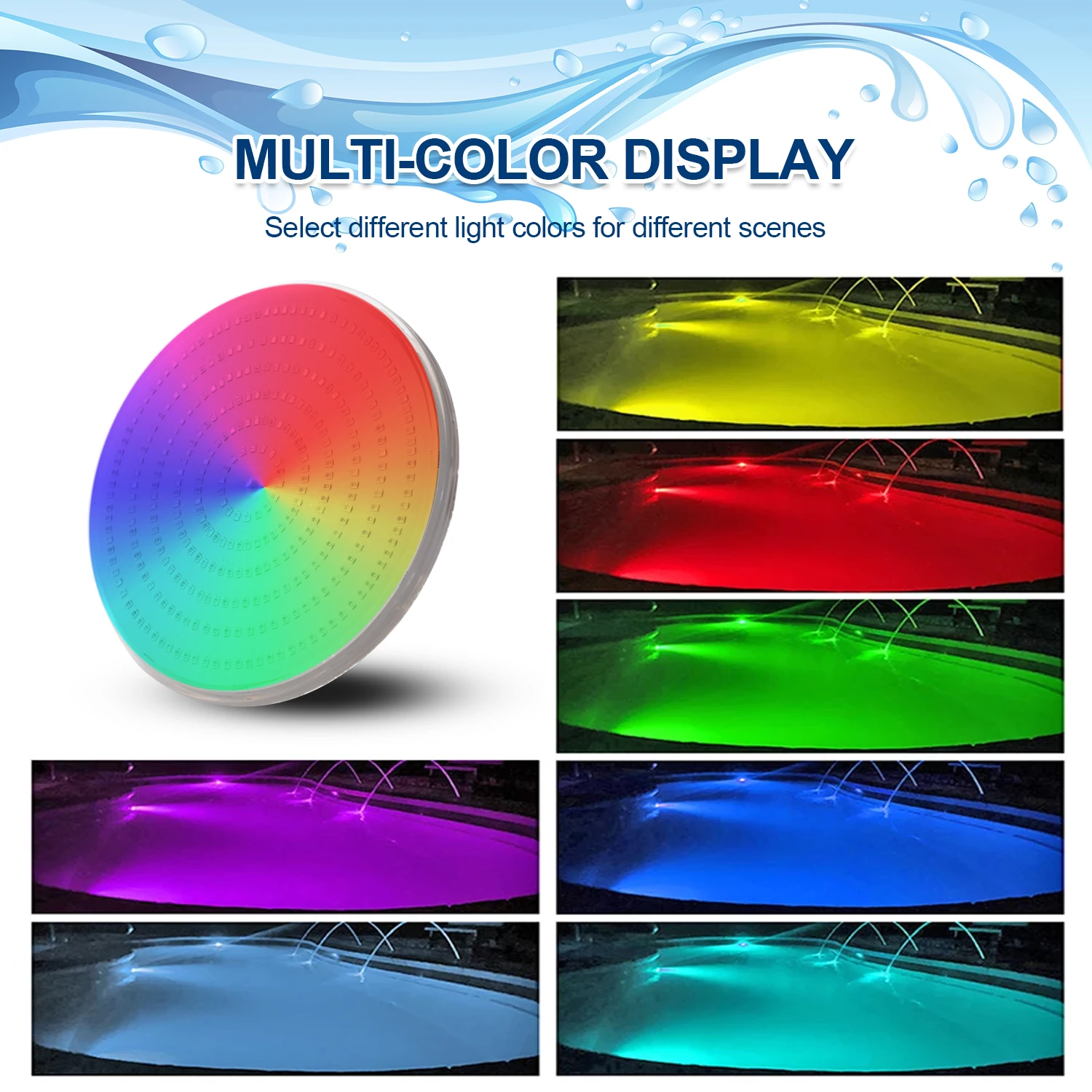 Оптовая продажа 18 Вт 24 30 35 42 RGB полимерный подводный светодиодный свет тонкий плоский для бассейна