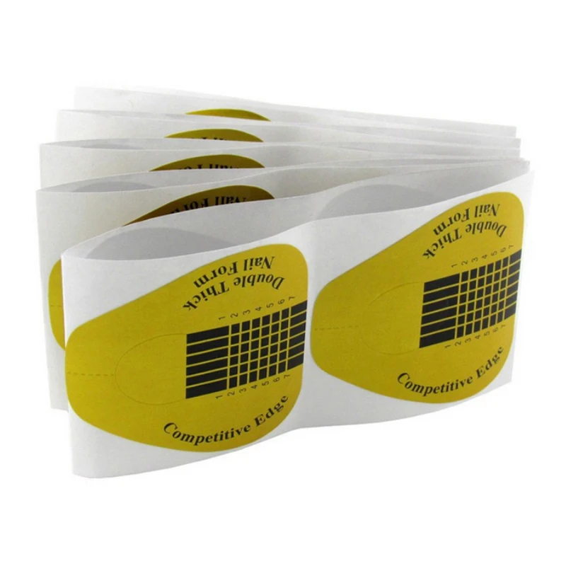 100Pcs/Roll Acrylic Nail Forms Extension Form Guide