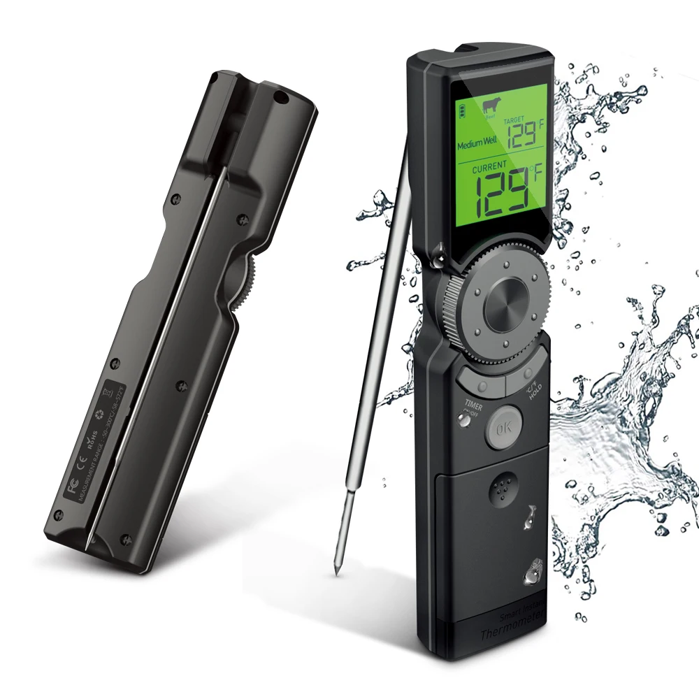 Waterproof Digital BBQ Foldable Instant Read Meat Thermometers For Kitchen Cooking Candy