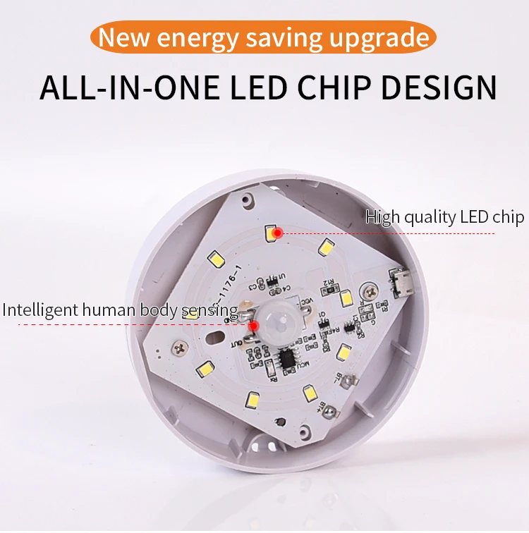 modern cordless wireless home stairs cabinet wardrobe toilet energy saving wall led human body pir motion sensor usb night light