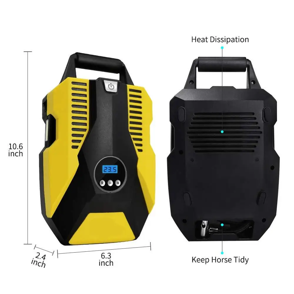 Small inflatable tire inflator 12v volt car walmart air pump for car tire