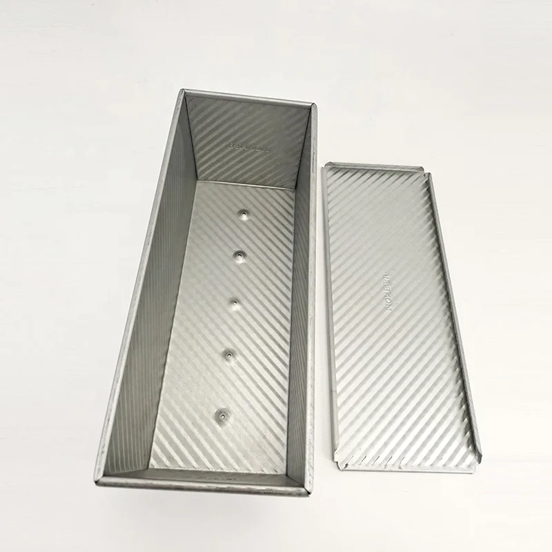 250/450/750 Anodized Aluminium Bread Loaf Pans Non Coated with Lid Cover Mini Medium Loaf Pan Toast Baking Mold Baking Box