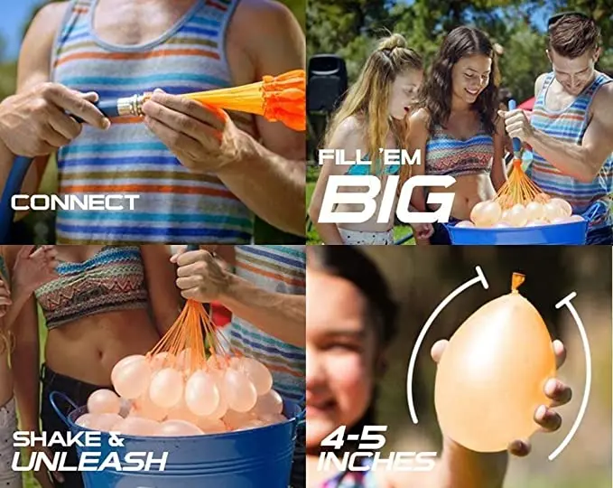 111pcs/Bunch Packing Out Door Games Latex Neon Magic Water Ballons Quick Fill Summer Toys Bomb Games Toy Party Water Balloons