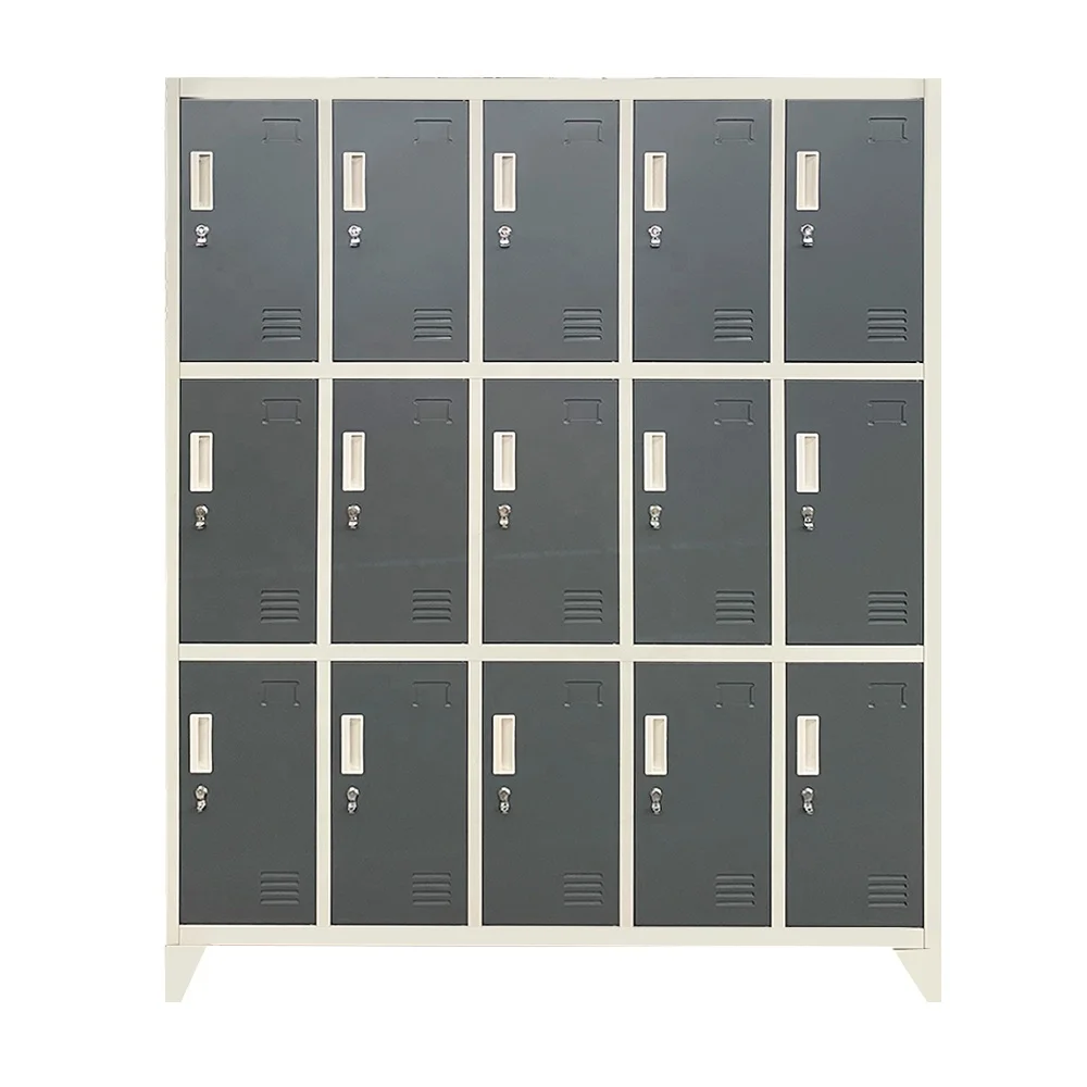 15 door clothing steel locker Wardrobe Iron Storage Worker Lockers