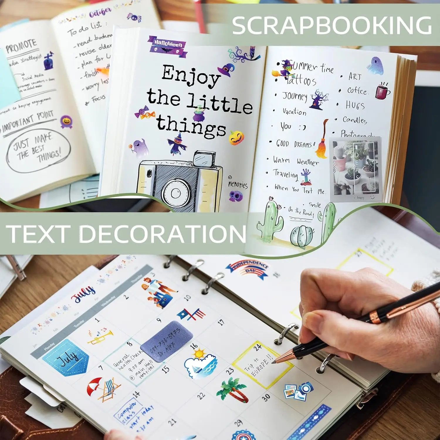 College Stickers And School Stickers for Student Planner Teacher Planner Stickers Essentials and Planner Accessories