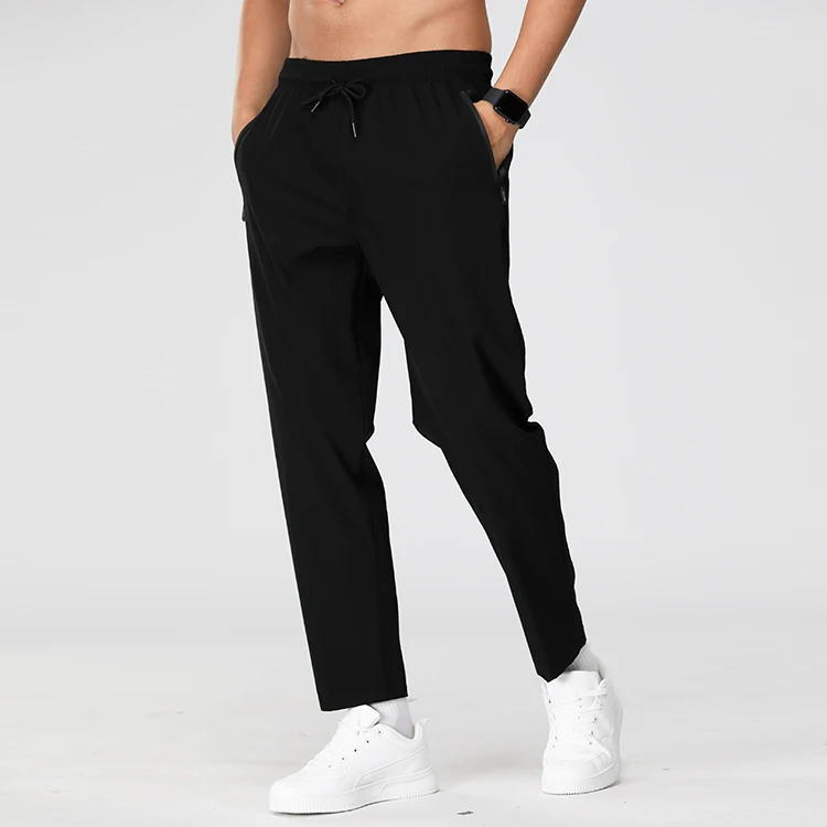 Ice silk Quick dry comfortable Men Running Pants Soccer basketball Training Trousers Jogging Fitness Gym Workout Sport Pants