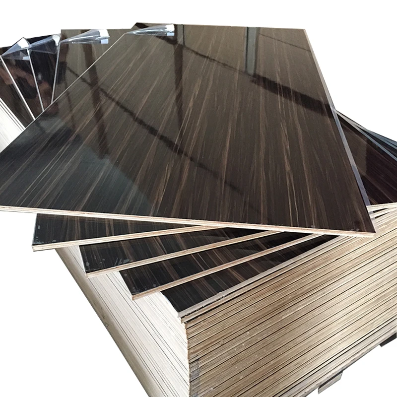 Factory Price plywood 18mm waterproof 4*8 high gloss uv coated laminated mdf board for kitchen cabinet furniture