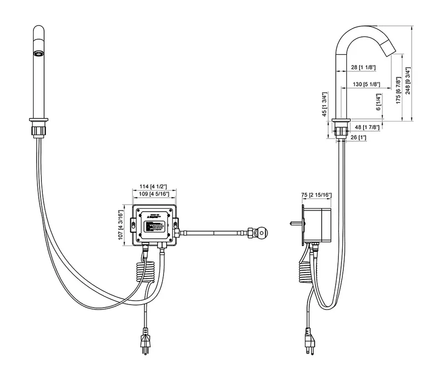 cUPC Deck Mounted Automatic Water Saver Salon Bathroom Kitchen Basin Smart Faucet Mixer Tap Taps Sensor