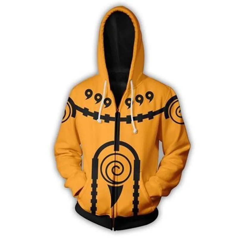 Narutos Kakashi cosplay 3D printed zipper hoodie jacket anime hoodie