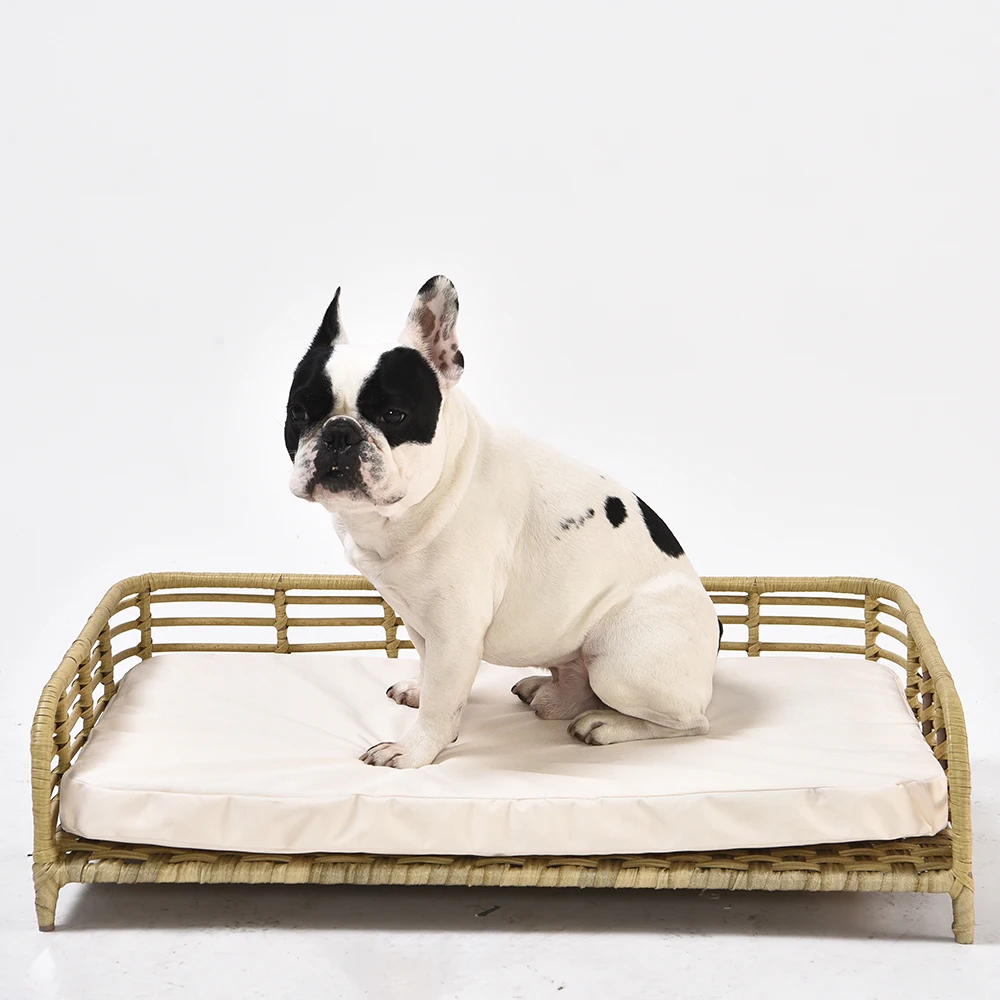 Unique Design Luxury Pet Dog Sleeping Artificial Rattan Cushion Dog Bed