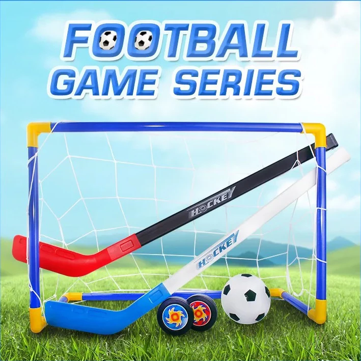 Custom 2 in1 Plastic Hockey and Football Game Set  Outdoor Toys and Games For Wholesale