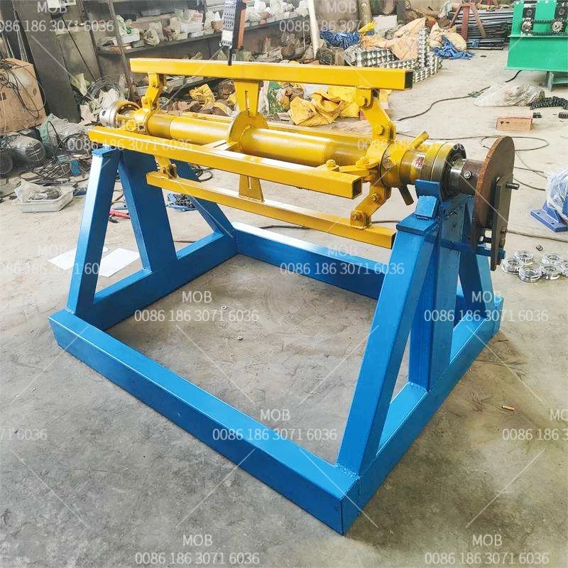 Unwind Shaft Metal Steel Coil Single Mandrel Uncoiler Manual Decoiler For Punch Press