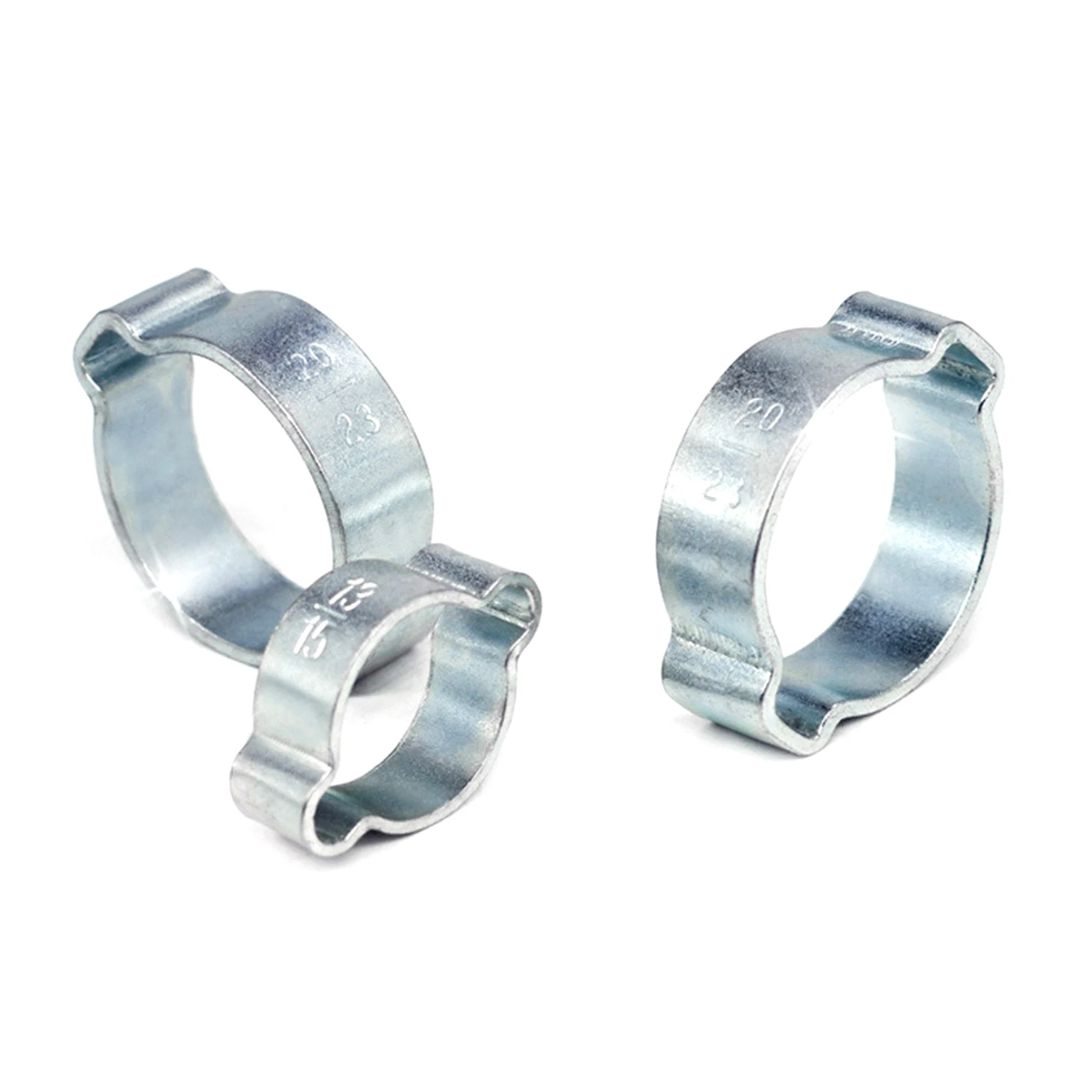 Double Ear Hose Clamp Two Ears Hose Clip Manufacturers Standard Metric 2-ear Small Diameter Pincers Clamps 0.2-1.8 Inch