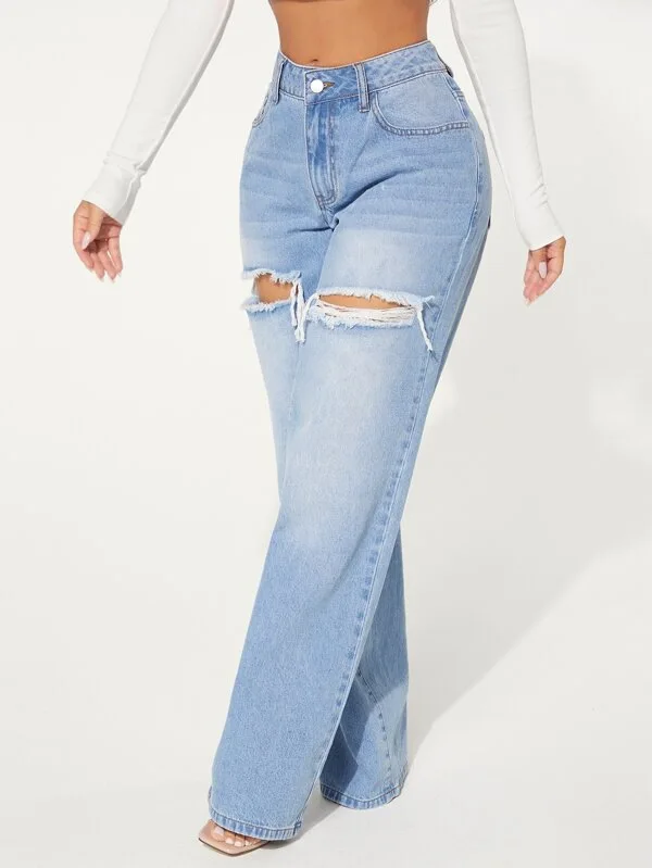 New Arrival Exclusive Super Skinny Blue Wash Jeans Customized Women Jeans By Truth International