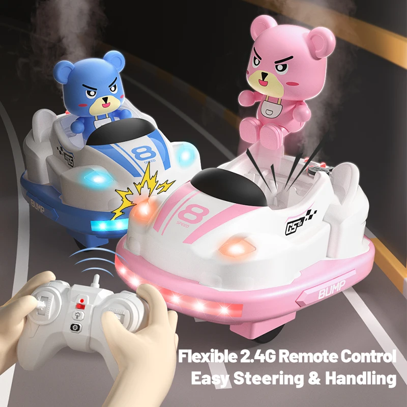 2024 RC Bumper Car Toy Fun Versus Game Remote Control Crash Vehicle Toy Hobby Light Radio Control Battle Car RC Bumper Cars