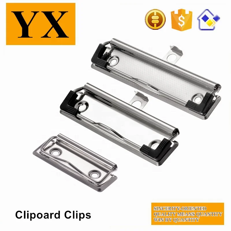  Office accessories nickel plated 70mm 100mm and 120mm clipboard clip for