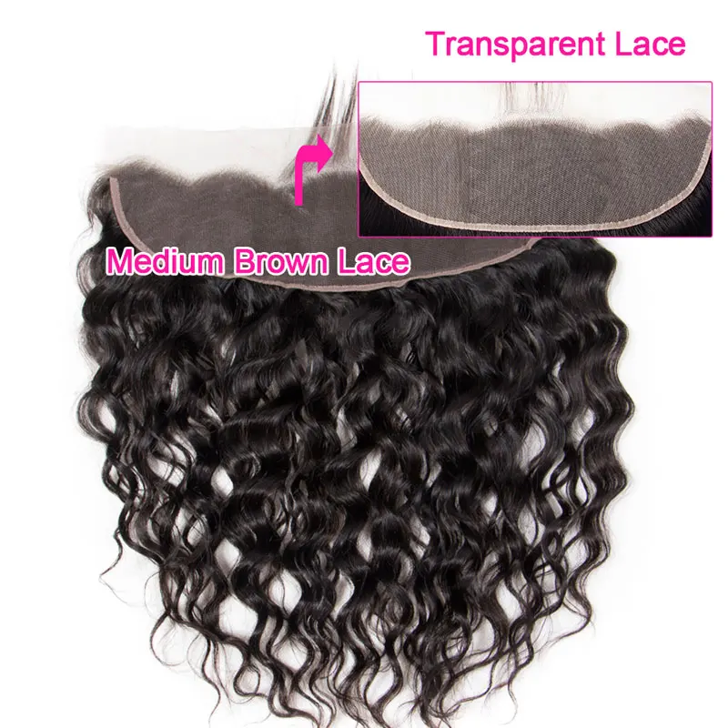 100% Pure Unprocessed Indian Virgin Human Hair Weaving Deep Wave Bundles Deals With Frontal Silk Base Lace Top Closure