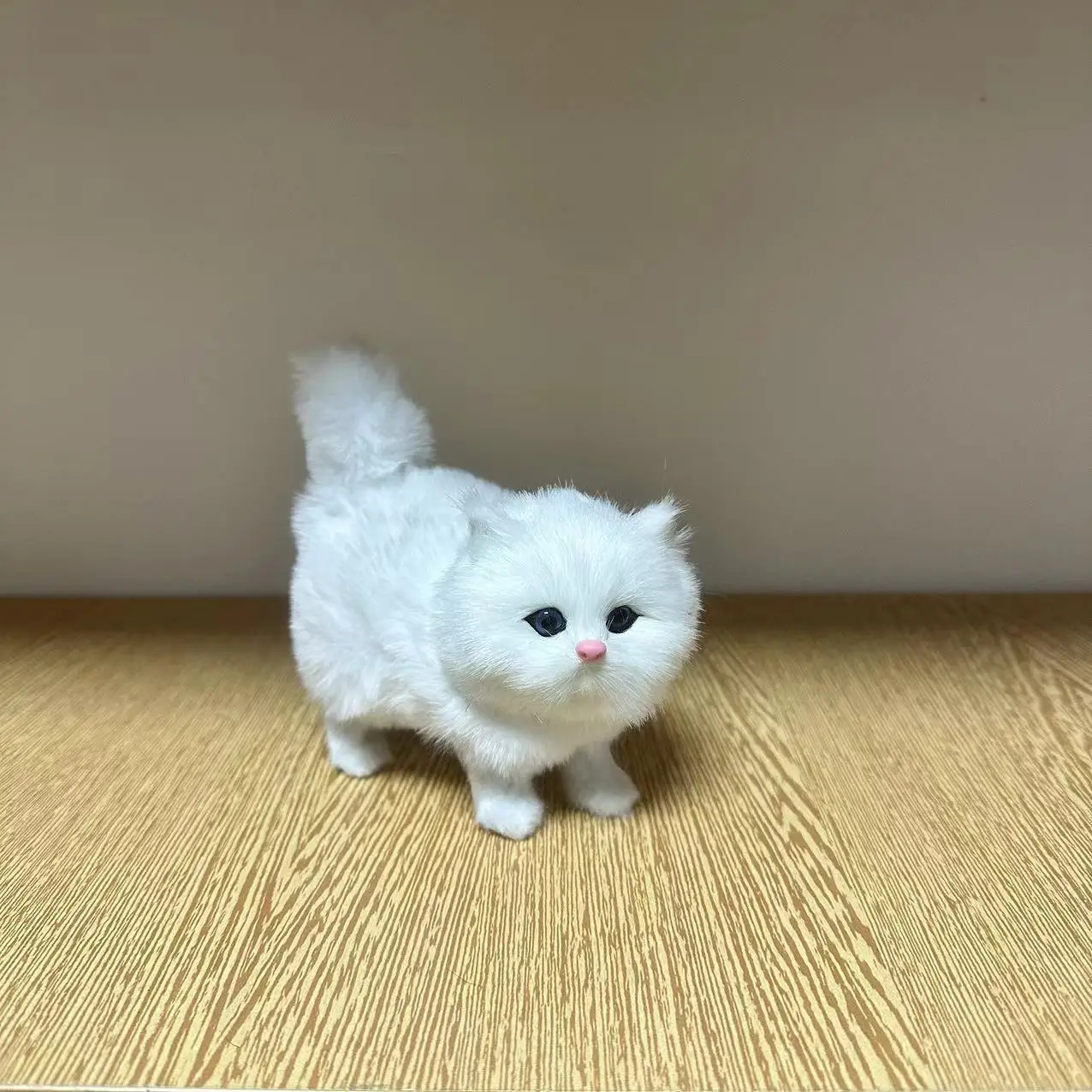 Simulation Cat Animal Ornaments Wedding Gift Creative Home Living Room Ornaments Cat Plush Toy 2024