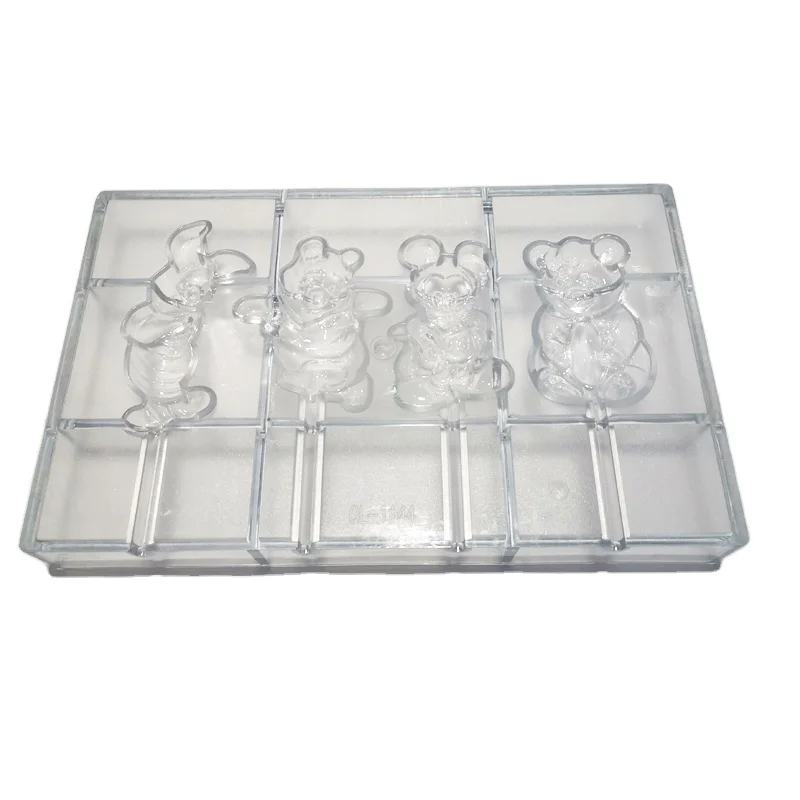 LST New Good Price Customized Polycarbonate Chocolate Mold Popular Plastic Mold Chocolate Candy Ice Molds