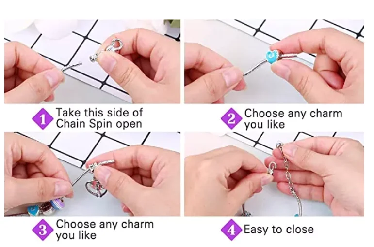 Hot selling Creativity DIY Bracelet Beads Dangles crafts gifts set make own jewelry toys for kids girls Christmas gifts