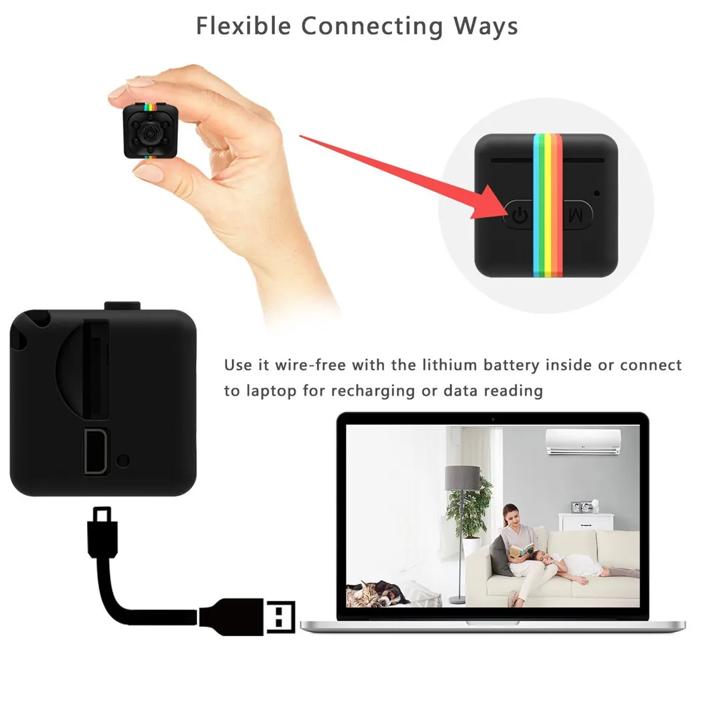 Hot 2MP 1080P Smart Home P2P SQ11  HD  Camera Voice HD 960P Mini DV Video Recorder Mini Wifi Camera