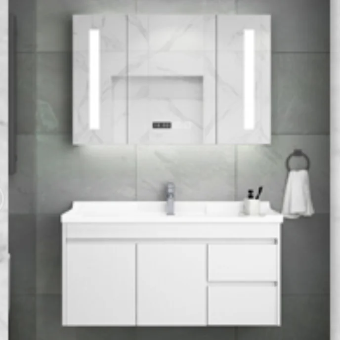 Wall Vanity Cabinets Corner Mounted Wooden Bathroom Bedroom Cabinet Shelf Storages