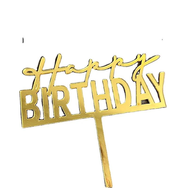 Party decorations High Quality  Happy Birthday Acrylic Cake Topper birthday   party decorations Supplier