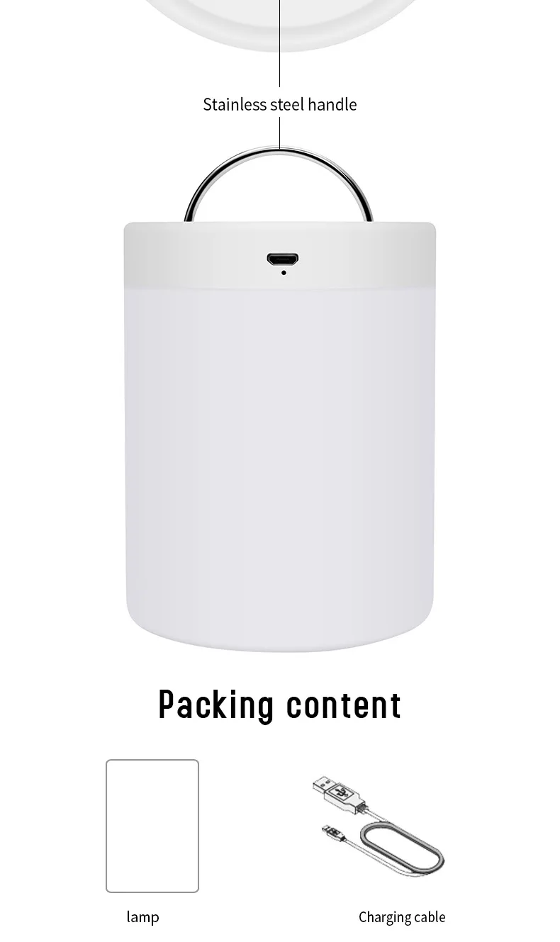 
Smart Bedside Table Lamp Baby Dimmable RGB Color Changing Motion Control Chargeable Touch Sensor LED Night Light 