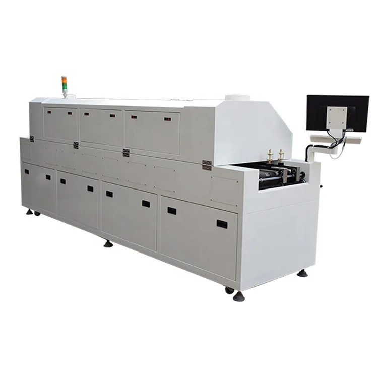 Machinery for electronic products Led 6 Warm Zone Single Rail reflow soldering machine Welding Equipment reflow oven