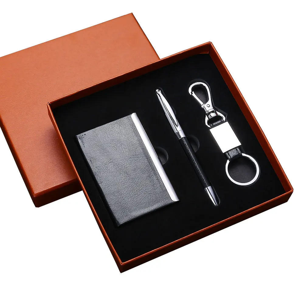 Customized logo company business gift set Thermos pen usb flash drive diary notebook