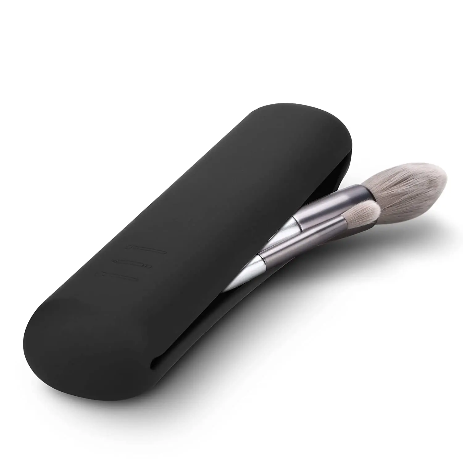 OEM Design Travel Makeup Brush Holder Anti-fall Silicone Portable Makeup Box Cosmetic Bags