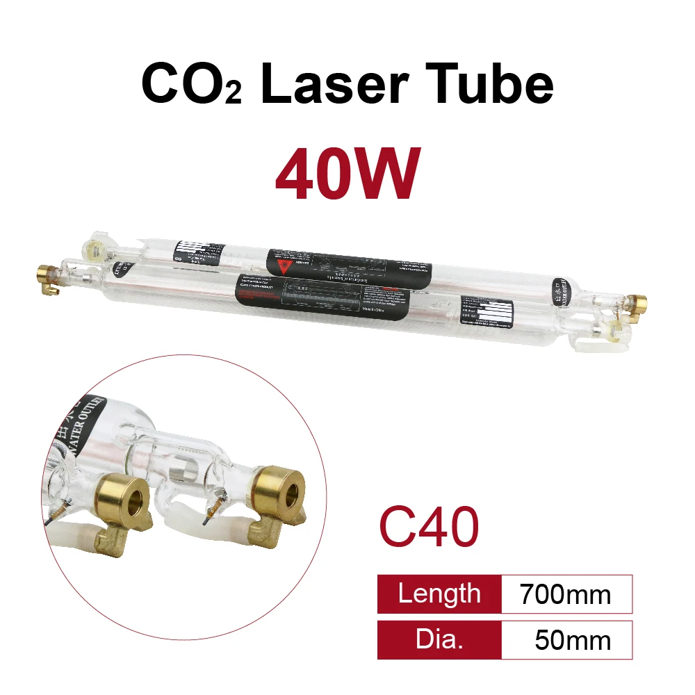 Zurong ZRC Series Co2 Laser Tube Long Lifespan New Production 40W 50W 60W 80W 100W 130W 150W 170W