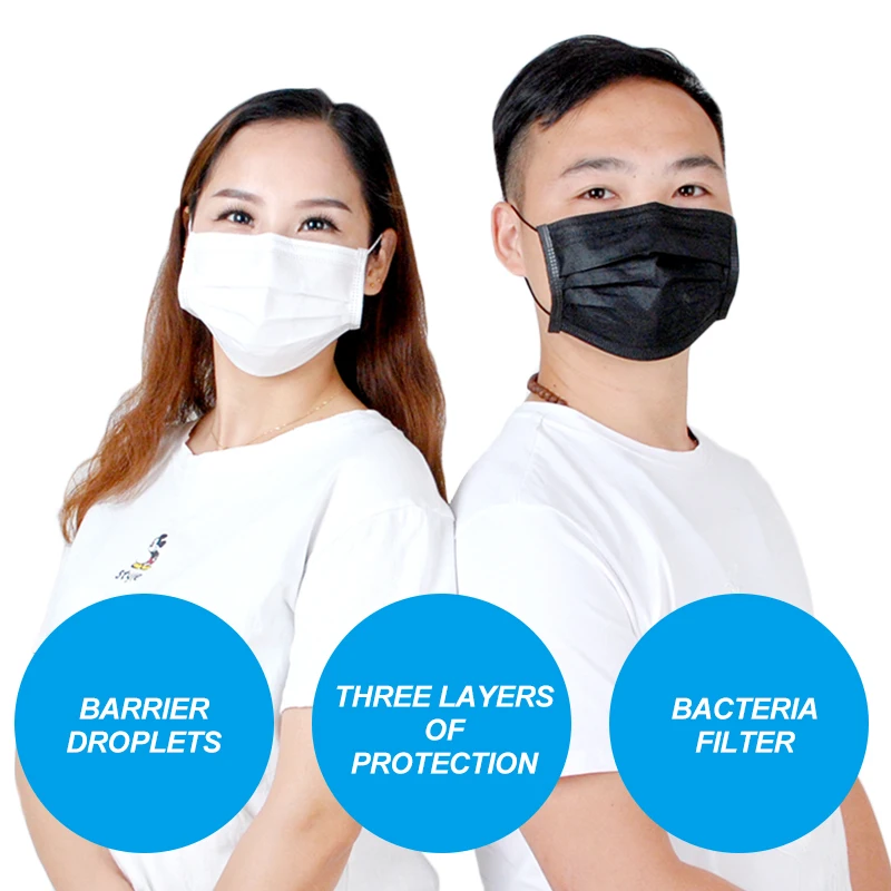 Manufacturers Face Mask Disposable Non Woven Selling Of Face 3 Ply Manufacturers 3 layer Earloop Non Woven Disposable Mask Price