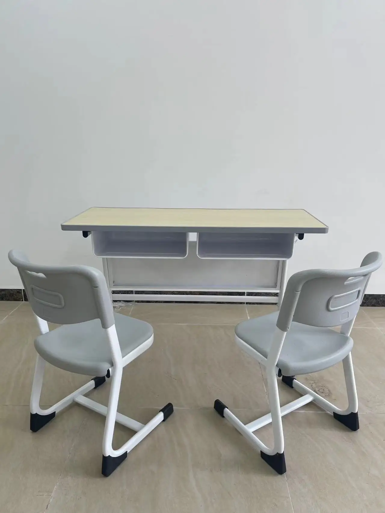Durable Modern Simple Double Position Elementary and Middle School Students Classroom Study Desk and Chair