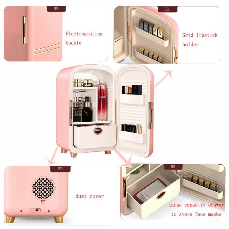 Home fridges 12 Liter Mini Beauty Fridge Refrigerator for Skincare and Cosmetics