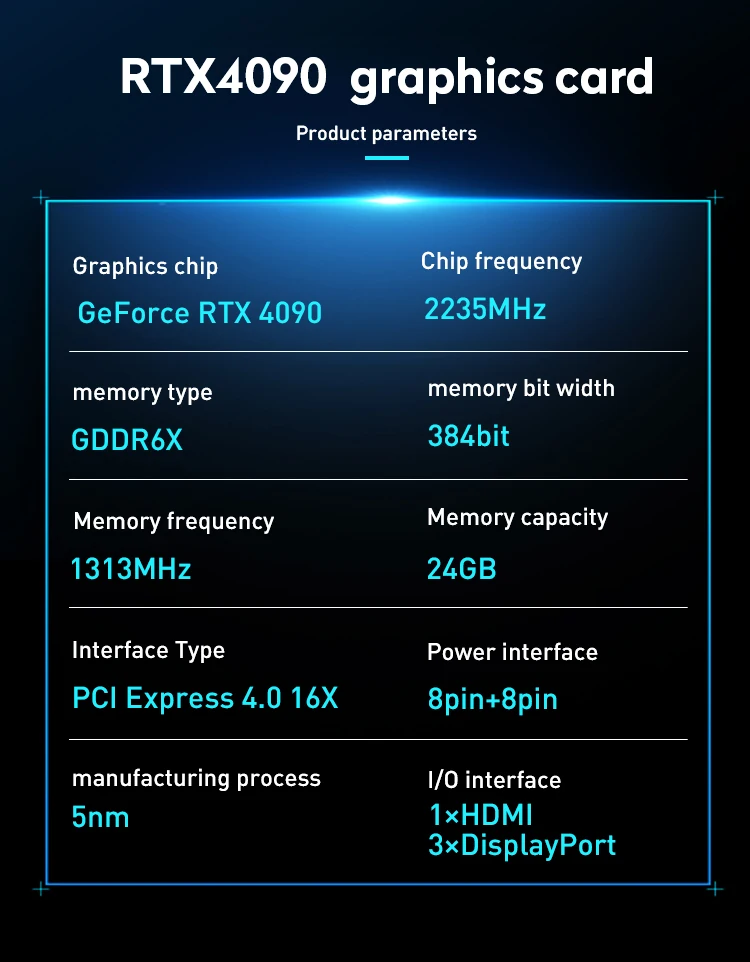 JIESHUO Turbo rtx 4090 24gb gpu laptop PC gtx rx4090 ti 24g ASUS tuf msi vulcan 24 gb gtx graphics cards nvidia geforce rtx 4090