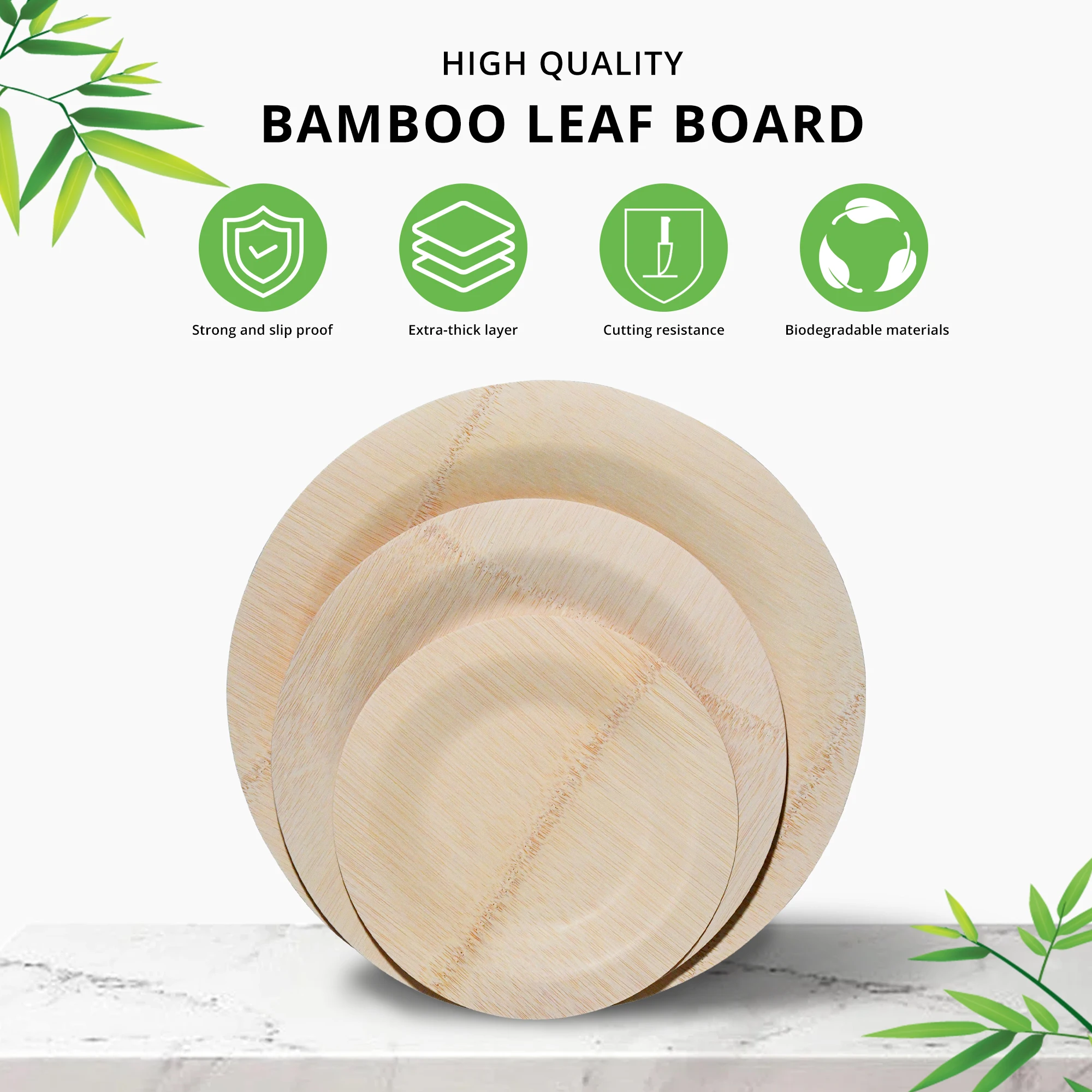 Disposable Paper Plate Sets Biodegradable Areca Palm Plates Sets Dinnerware Eco-friendly Disposable