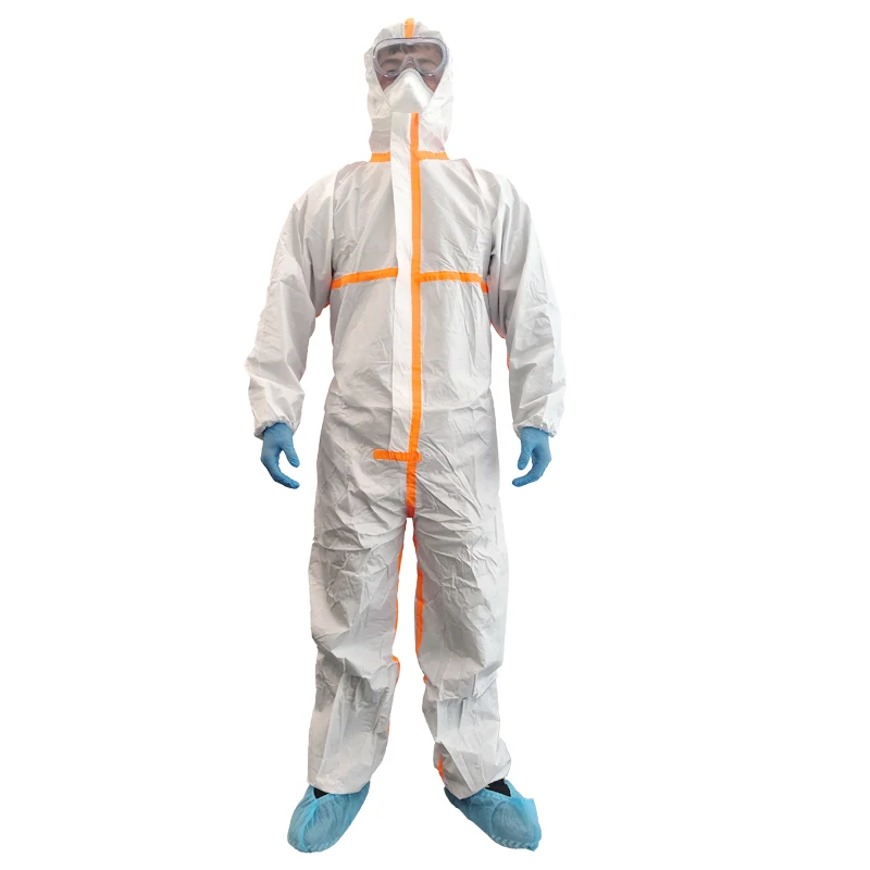 Промышленная химическая защитная одежда Hazmat Tyvek микропористый нетканый материал комбинезон с лентой для аэрозольной краски