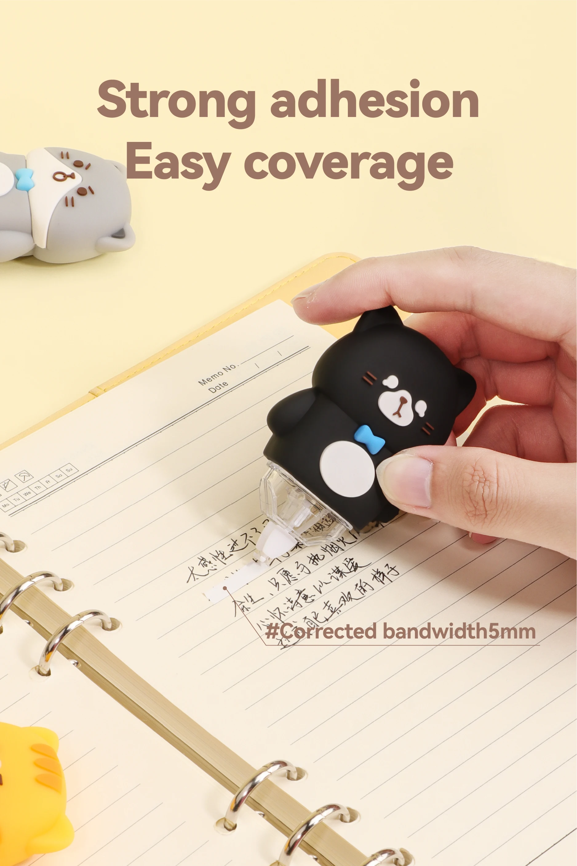 Kawaii Cute Corrector Tape Funny cat dairy Design Correction Tape