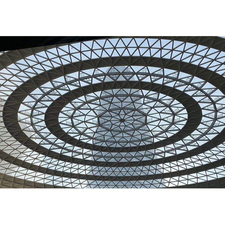 Building Steel Structure Prefab Curved Glass Dome Roof