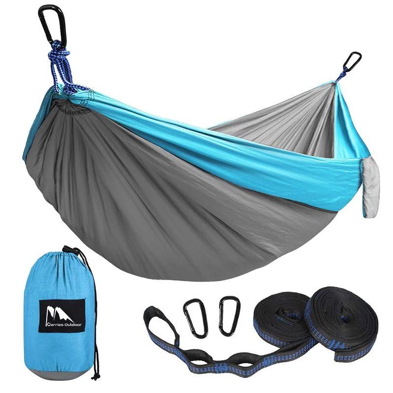 Portable nylon camping hammock stand hammock hanging outdoor chair